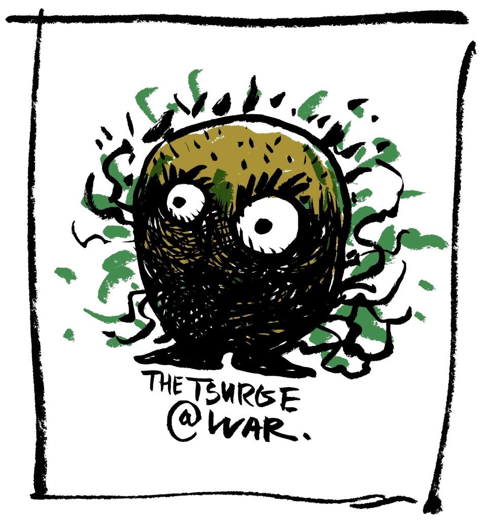 The Tsurge @ War. Olive/dirt colored former BuBu who has been transformed into some sort of plant like creature. Maybe kelp.